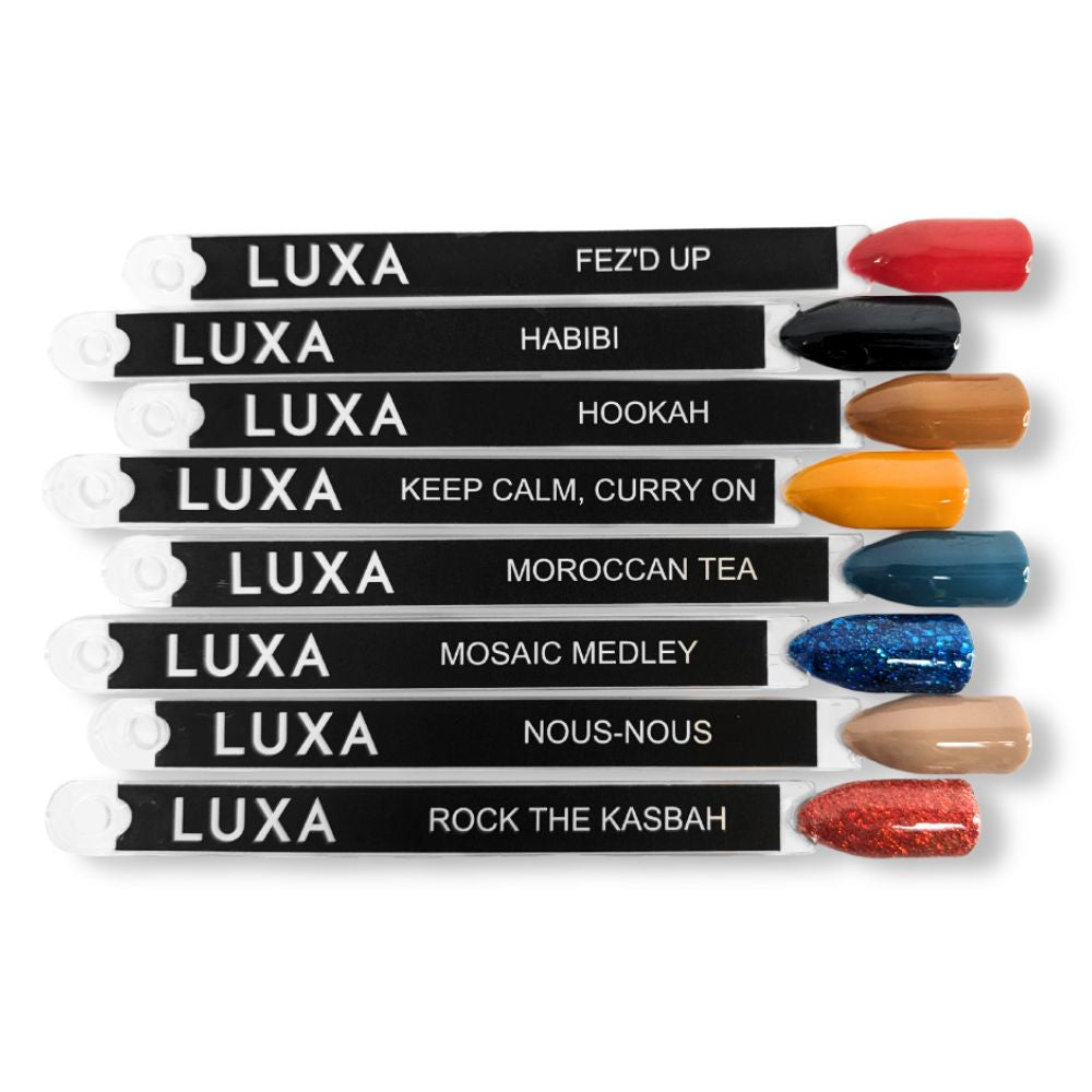 Luxapolish Rockin' Roccan Collection - 8pcs with free painted swatch sticks