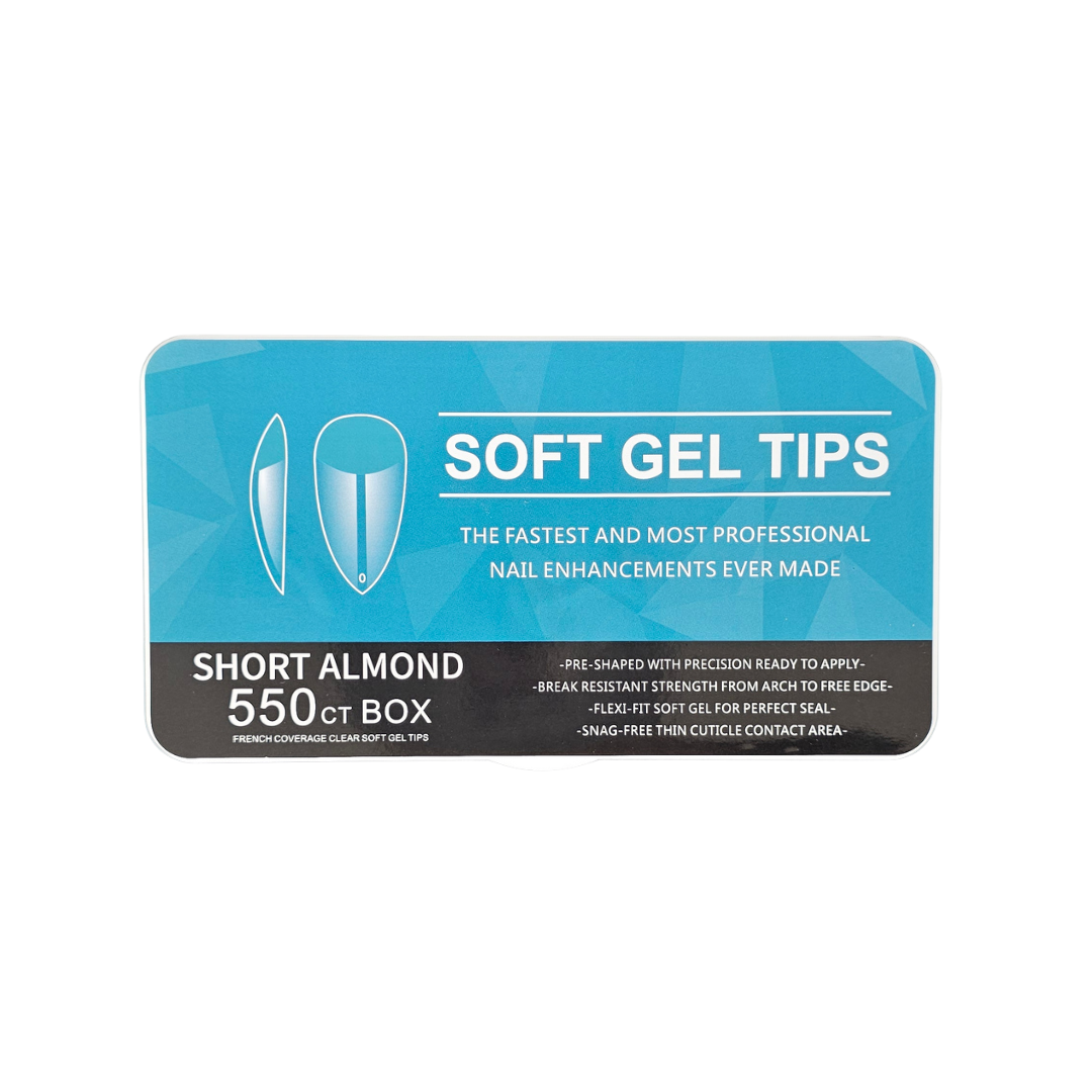 Soft Gel Tips - Short Almond