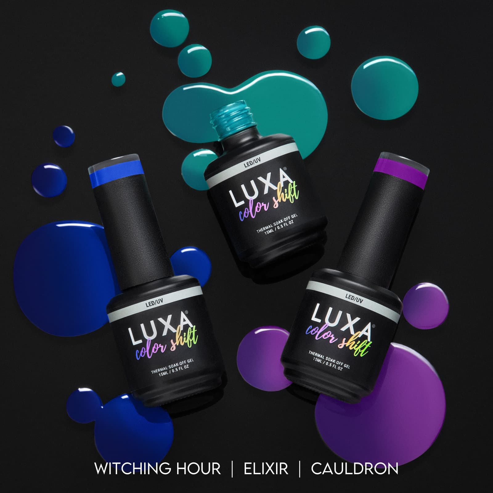 Luxapolish Bewitched Colour Shift Vol III - 3pcs With Free Painted Swatch Sticks
