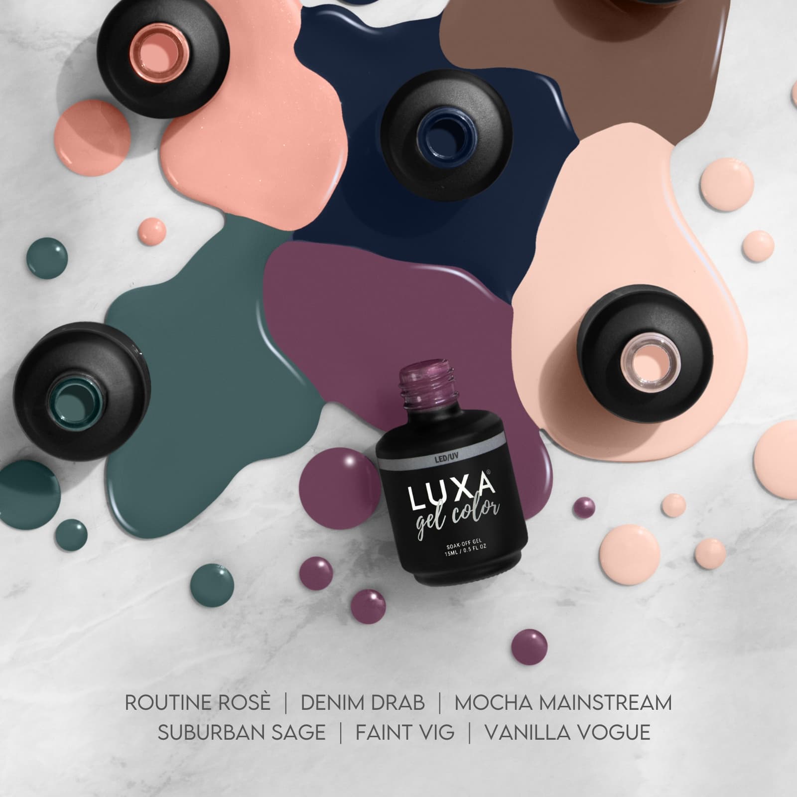 Luxa Vita de Luxa Collection - 6pcs with Free Painted Swatch Sticks