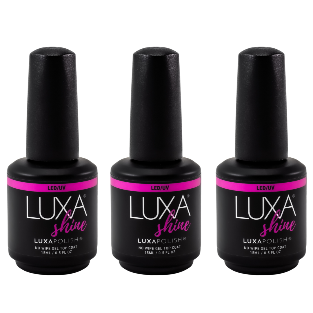 Luxa Shine No Wipe Gel Top Coat - Pro Bundle